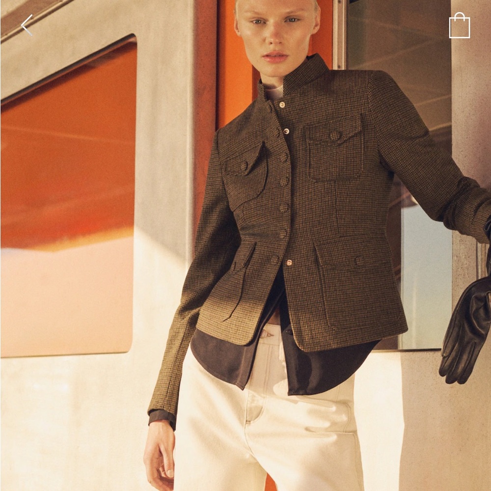 Mango Brown Textured Jacket - Picture 3 of 8
